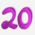 Número 20 3d Color Morado PNG ,dibujos Alfabeto, Fuente, Resumen PNG y ...