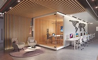 Diseño de Oficina Moderna | Oficinas de diseño, Diseño de oficina ...