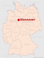 Hannover auf der Deutschlandkarte