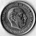 Moneda española de 1957: "Francisco Franco Caudillo de España por la ...