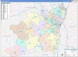 Albany County, NY Wall Map Color Cast Style by MarketMAPS - MapSales