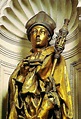 Statue in bronze of St. Ludwig of Toulouse (S. Ludovico di Tolosa ...