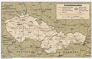 Mapa político y administrativo grande de Checoslovaquia con las ...