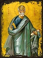 Saint Simon Zelotes the Apostle - Aged Byzantine Icon | OramaWorld.com