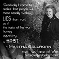Words of Wisdom from Martha Gellhorn - Meg Waite Clayton