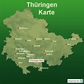 StepMap - Thüringen Karte - Landkarte für Deutschland