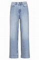 Jeans FEMME | Jean large taille haute en denim prérétréci Gris | HUGO ...