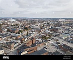 Aerial of Downtown Hanover, Pennsylvania next to the Square Stock Photo ...