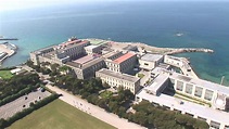 Aerial View Of The Italian Naval Academy On The Coast In Livorno, Italy ...
