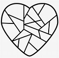 Corazón Roto para colorear, imprimir e dibujar –ColoringOnly.Com