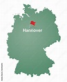 Hannover Deutschlandkarte Stock Vector | Adobe Stock