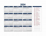 2024 India Annual Calendar with Holidays - Free Printable Templates