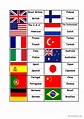 Flags Countries Nationalities, match…: English ESL worksheets pdf & doc