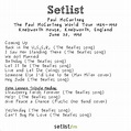 Paul McCartney Setlist Knebworth House, Knebworth, England 1990, The ...