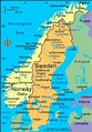 Swedish cities map - Map of Sweden cities (Northern Europe - Europe)