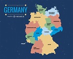 Germany Administrative Division Map Vector Download