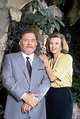 Bernard Fresson et Nicole Courcel lors du tournage du téléfilm "La ...