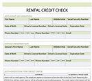 Credit Check Forms for Rentals Word - Microsoft Excel Templates