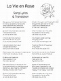 Lyrics La Vie En Rose English Version - LyricsWalls