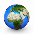 3D Globe With World Map Stock Photo | Graphics Presentation ...