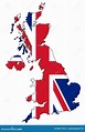 Map of UK with flag stock illustration. Illustration of united - 80377016