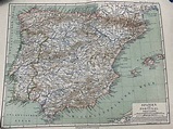 Mapa color 1892 España y portugal de segunda mano por 70 EUR en ...