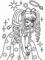 Dibujo de Una Princesa para Colorear con Diseño Anime | Colorear anime ...