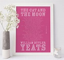 The Cat & the Moon by William Butler Yeats Cat Modern - Etsy