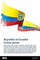 Bandera del Ecuador, República del Ecuador. Plantilla para el diseño de ...