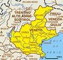 Veneto Mapa de la Ciudad | Mapa de Italia Ciudades