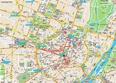 Touristischer Innenstadtplan von München