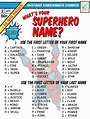 What's Your Superhero Name? | Superhero names, Superhero theme, Superhero