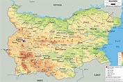 Physical Map of Bulgaria - Ezilon Maps