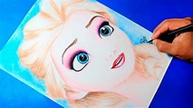 Como Dibujar a ElSA FROZEN 2 How to Draw Elsa Frozen 2 easy art - YouTube