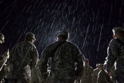 Soldiers in the rain | Soldier in the rain, Standing in the rain ...