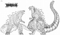 Ausmalbilder Godzilla - 100 Kostenlose Malvorlagen