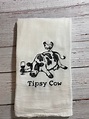 Humorous Cow Kitchen Towel Funny Sayings Farm Animals Wine | Etsy