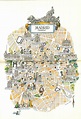 Madrid Spain Map / City of Madrid Book Illustration by Jacques