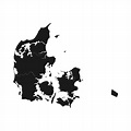 Dinamarca mapa negro suave con detalle blanco fondo blanco aislado eps ...