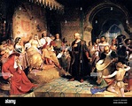 Italia: 'Cristóbal Colón (1451-1506) en audiencia con la Reina Isabel ...