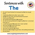 Sentences with The, The in a Sentence in English - English Grammar Here