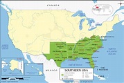 Map Of Southern States - United States Map