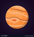 Jupiter planet isolated in Royalty Free Vector Image