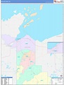Ashland County, WI Wall Map Color Cast Style by MarketMAPS - MapSales.com