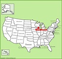 Madison location on the U.S. Map - Ontheworldmap.com