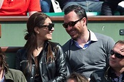 Caterina Murino (con fidanzato) al Roland Garros