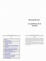 Bertrand Russell. Los Problemas de La Filosofía | PDF