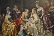 Louis XVI and Marie Antoinette, surrounded by the royal family. Marie ...