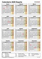 Calendario 2025 en Word, Excel y PDF - Calendarpedia