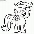 My Little Pony: Dibujos para colorear de Scootaloo de My Little Pony